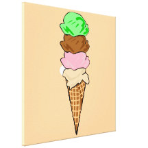 Yummy Ice Cream Gallery Wrapped Canvas