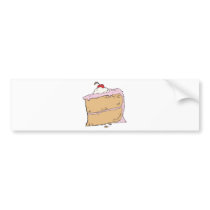yummy piece of cake bumper stickers