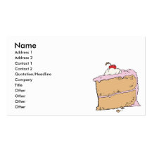 yummy piece of cake business card