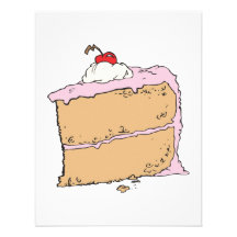 yummy piece of cake custom announcements