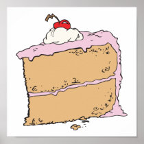 yummy piece of cake poster