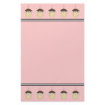 Yummy Pink & Brown Cupcake Strawberry Chocolate Stationery Paper