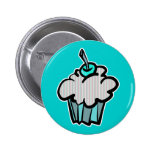 yummy stripes cupcake pinback buttons