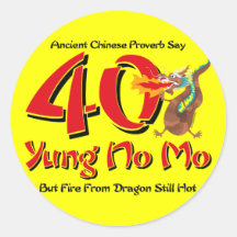 Yung No Mo 40th Birthday Stickers