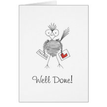 Yvi Designs - Crow Family - Well Done! Greeting Cards