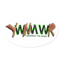 YWNMWR ¢haYng3 th3 Kod3 Oval Stickers