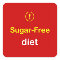 z88 - Food Alert ~ SUGAR-FREE DIET. Sticker