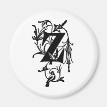 Z Decorative Letter Fridge Magnets