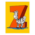 Z For Zebra Postcards