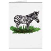 Z is for Zebra Greeting Card