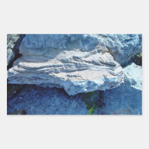 Z shaped layers in limestone rectangular sticker