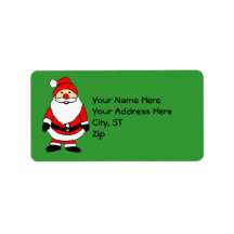 ZA- Santa Claus Christmas Address Labels