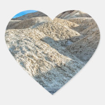 Zabriskie Point Area Photo Heart Sticker
