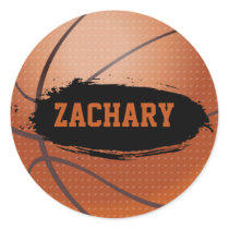 Zachary Basketball Name Stickers