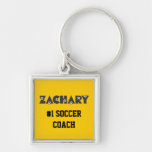 Zachary in Soccer Black Keychains