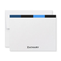 Zachary Royal Navy Blue Thank You Card