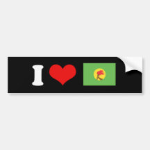 Zaire Flag Bumper Stickers