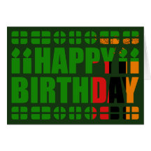 Zambia Flag Birthday Card