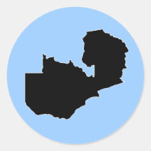 ZAMBIA ROUND STICKER