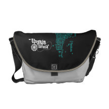 Zanzibar Typo Map Messenger Bag