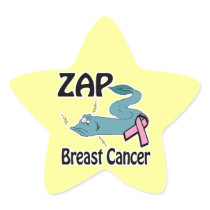 ZAP Breast Cancer Star Stickers