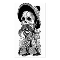 Zapatista  Calavera. c. early 1900's. Mexico. Business Card Templates