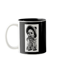 Zapatista  Calavera. c. early 1900's. Mexico. Mugs