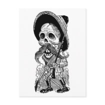 Zapatista  Calavera. c. early 1900's. Mexico. Postcard