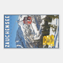 Zauchensee Ski Resort Rectangular Sticker