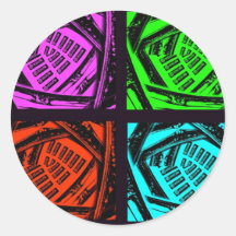 Zazzle Collage-III Round Sticker