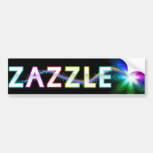 Zazzle logo recharged bumper stickers