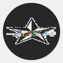 Zazzle Nautical Star Logo Round Sticker