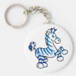 Zazzling Zebra Keychain