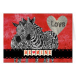Zeb & Zenya Retro Red Love Valentine Cards
