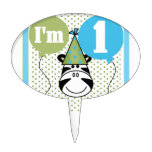 Zebra 1st Birthday Cake Topper