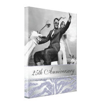 Zebra 25th Anniversary Photo Canvas Silver Gallery Wrap Canvas