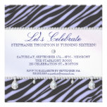 Zebra and Diamonds Sweet 16 Elegance Announcements