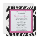 Zebra and Hot  pink -Engagement Party invitations