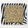 zebra and leopard print mouse pad