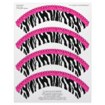 Zebra and Pink Lace Glossy Cupcake Wrappers