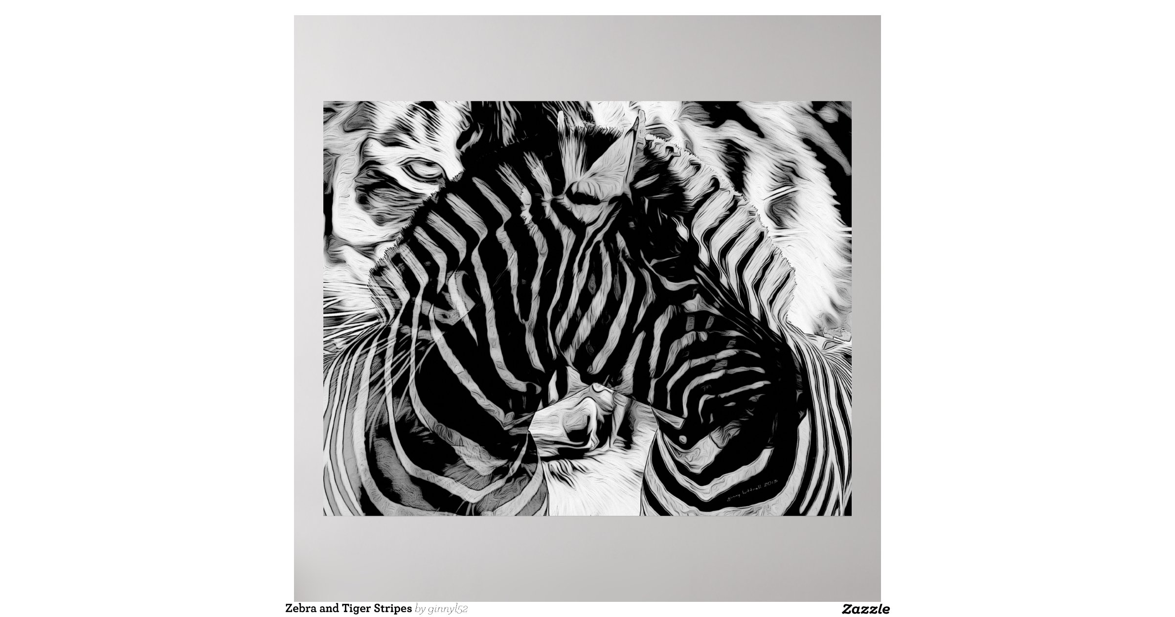 Zebra and Tiger Stripes Poster | Zazzle