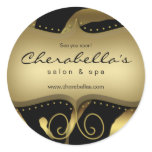 Zebra Animal Sticker Gold Salon Spa