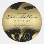 Zebra Animal Sticker Gold Salon Spa