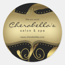 Zebra Animal Sticker Gold Salon Spa