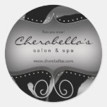 Zebra Animal Sticker Silver Grey Salon Spa
