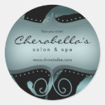 Zebra Animal Sticker Teal Blue Salon Spa