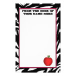 Zebra Apple Stationery