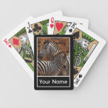 Zebra baby fall stripes monogram card deck
