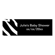Zebra Baby Shower Business Card
