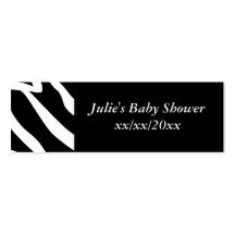 Zebra Baby Shower Business Card Templates